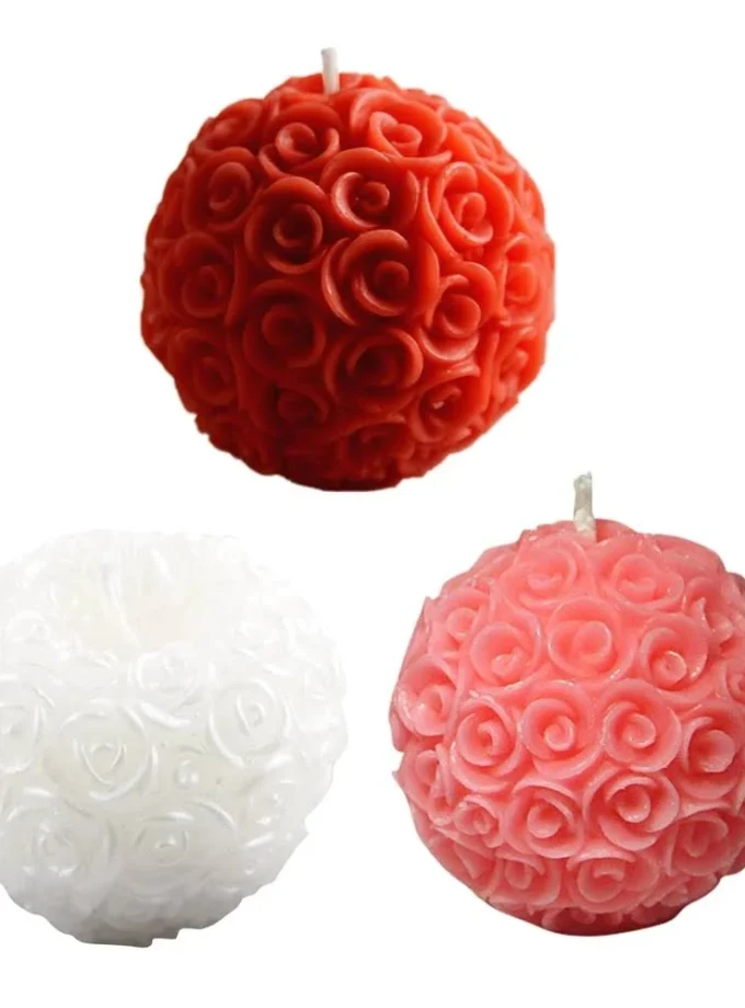 bougies roses décoratives